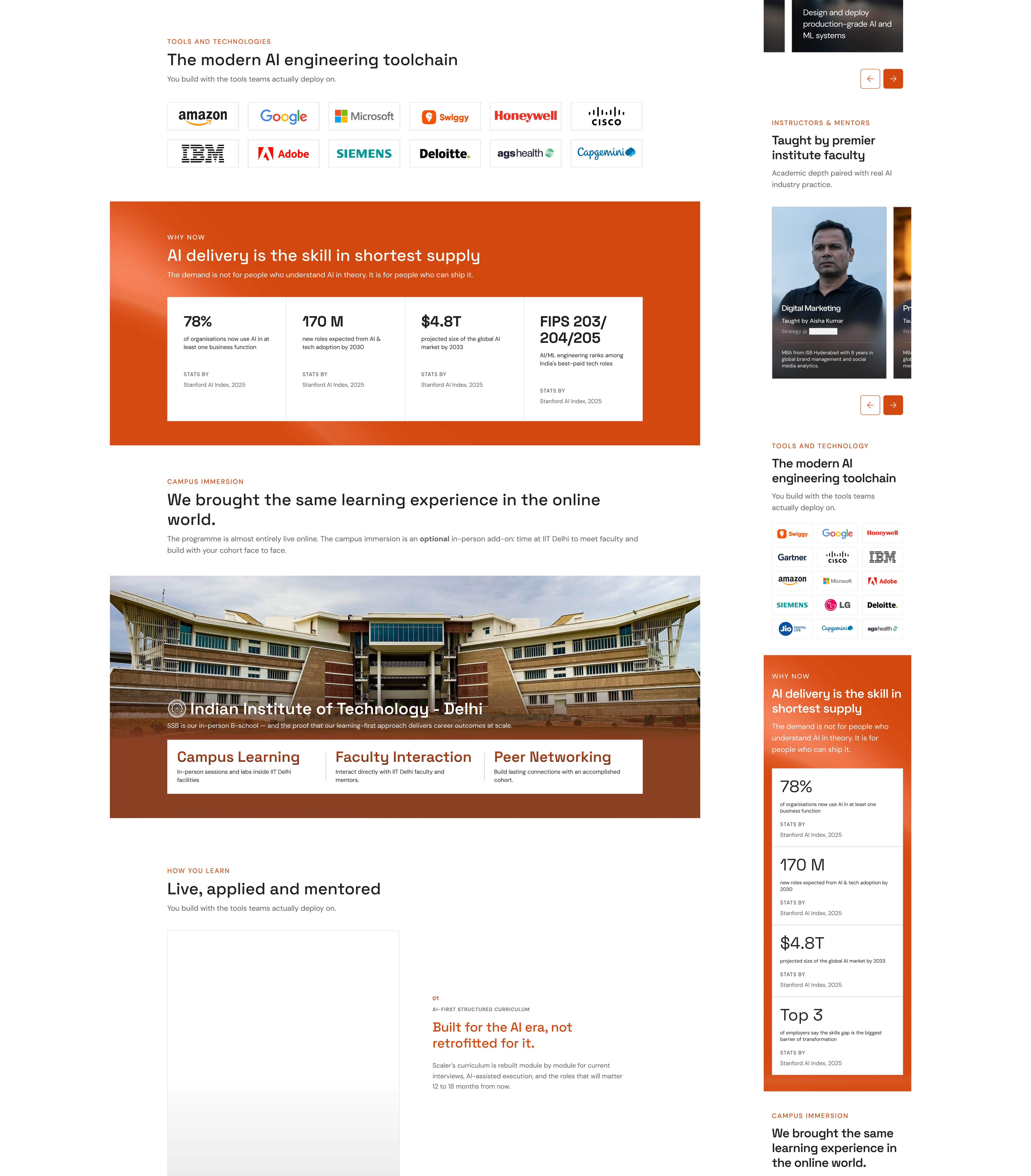 Varsity program page desktop and mobile Figma screens, part 3